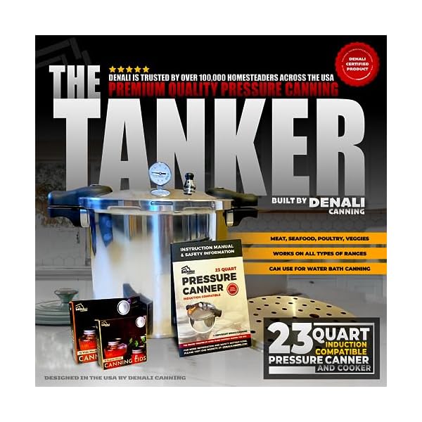   23-Quart-Pressure-Canner-Cooker-Induction-Compatible-Pressure-Gauge-Pressure-Regulator-Aluminum-Stainless-Steel-Denali-is-a-USA-Company