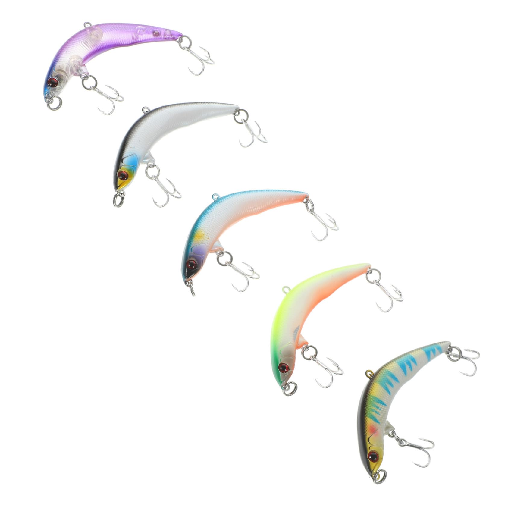 BESPORTBLE 25 Pièces Crochet d'appât Faux appâts Outil de pêche Vif hameçons Pratiques d'enfoncement Pratiques Extérieur Bar rayé Brancher leurre appât 4g pêche en mer