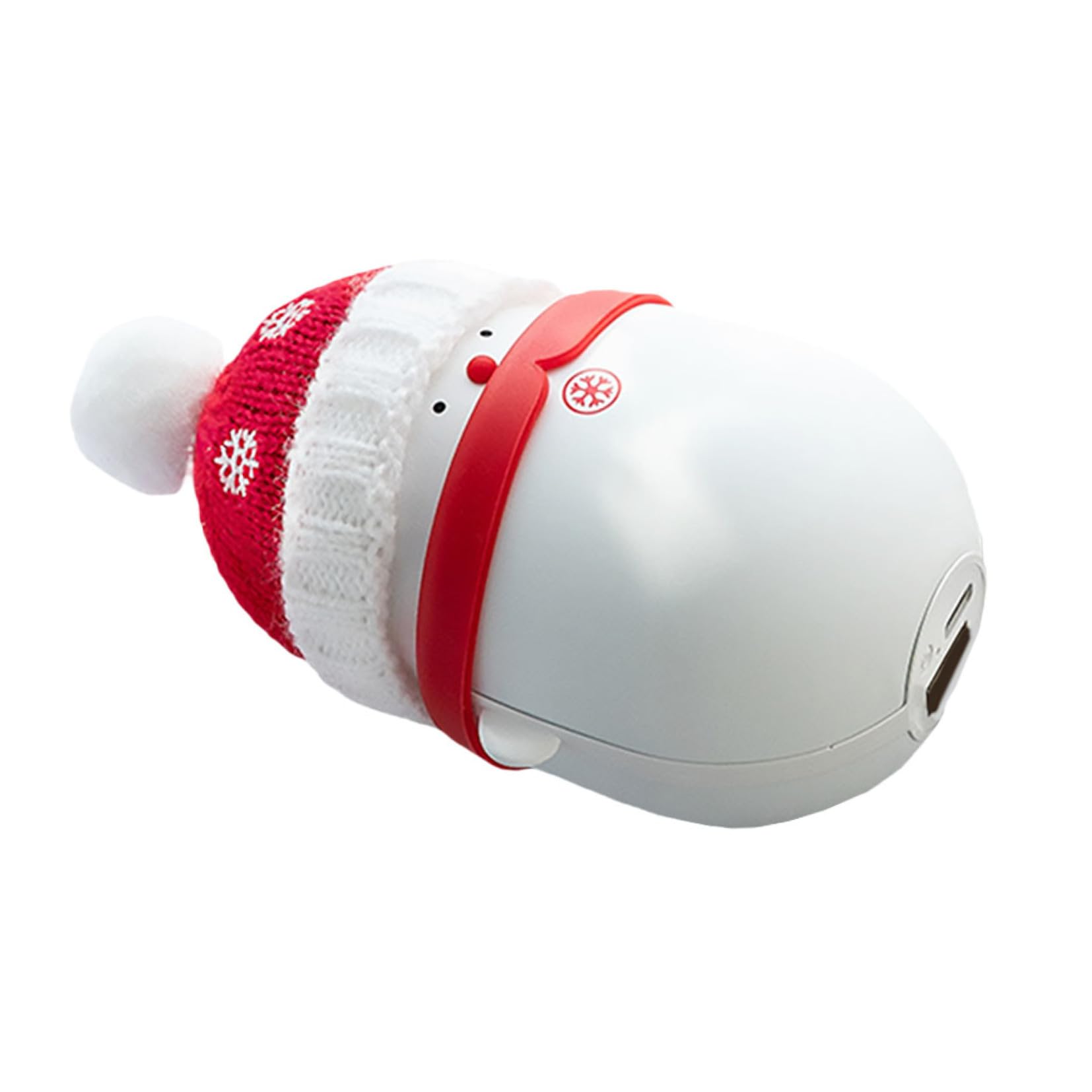 Supvox Wiederaufladbarer USB-handwärmer mit Schneemann-Design als Powerbank und Mobilem Ladegerät für Vielfältige Gerätekompatibilität und Bequeme Wärme im Winter