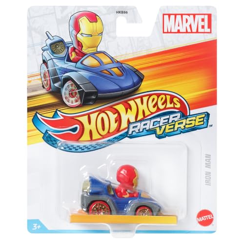 Vehículo Hot Wheels RacerVerse Die-Cast 1:64 con Iron Man miniatura 6