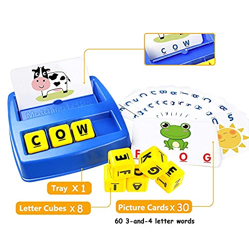 Educational Toys, Alphabet Learning Toys Flash Card Game For Toddlers 3 4 5 Year Old Preschool Matching Letter Spelling Reading Games For Kids 3-8 Years Old Boys Girls Birthday Christmas Gift #TOP1