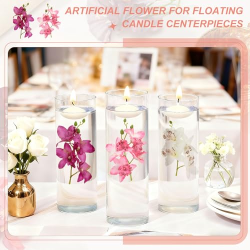 Fleur artificielle orchidée imperméable pour centre de table sans flétrissement - 5