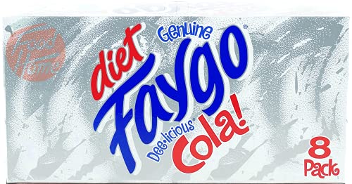Diet Faygo Cola! soda pop. 8-pack 12-fl. oz. cans in