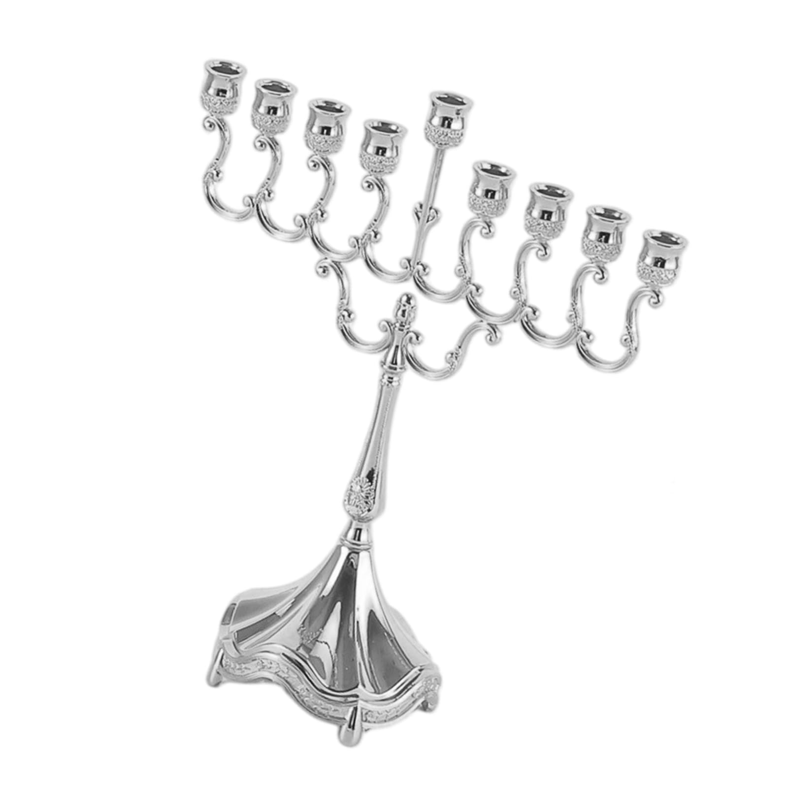 MIDOKSTUA 9 Branch Hanukkah Menorahs Jewishes Holders Metal Menorahs Candelabra Hanukkah Gift Showpiece for Home Decors Jewishes Holders Shabbat