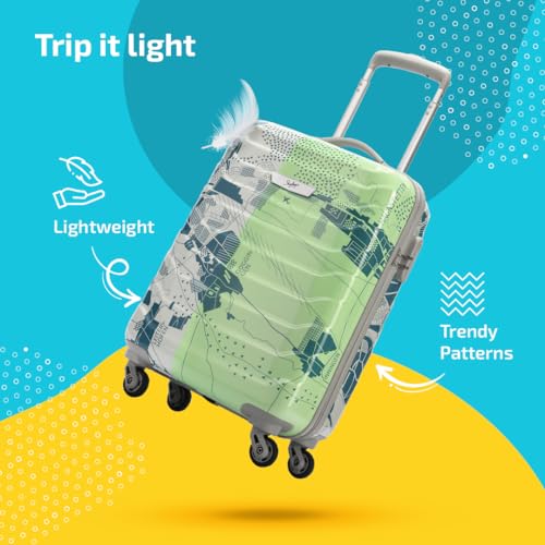 Skybags-Trooper-55-cms-Small-Cabin-ABS-Hardsided-4-Wheels-Spinner-Printed-LuggageSuitcaseTrolley-Back-Pale-Green