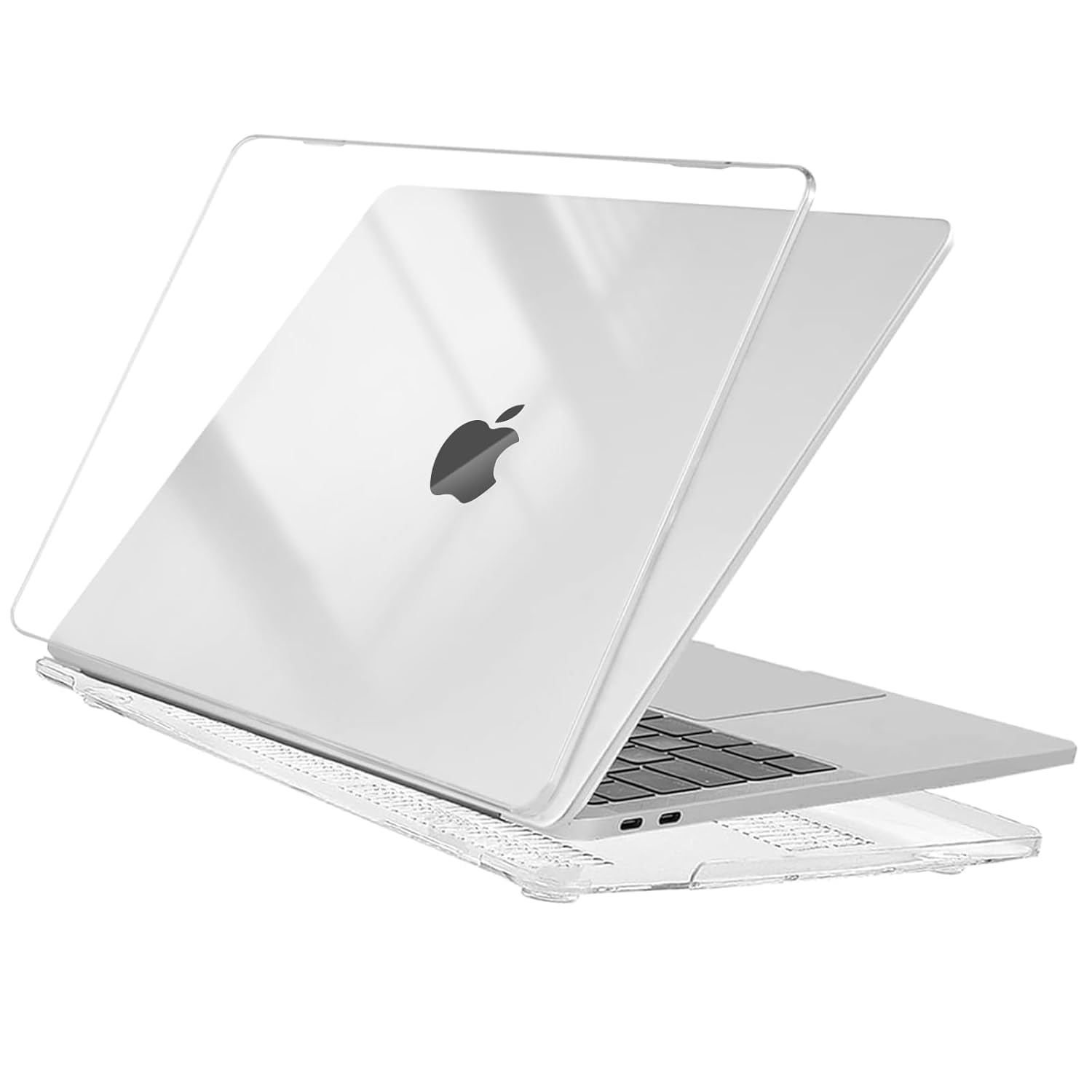 Clear Protective Hard Shell Case for MacBook Air 13.3-inch, Compatible with M1 A2337/A2179/A1932 Models 2018-2020, Transparent
