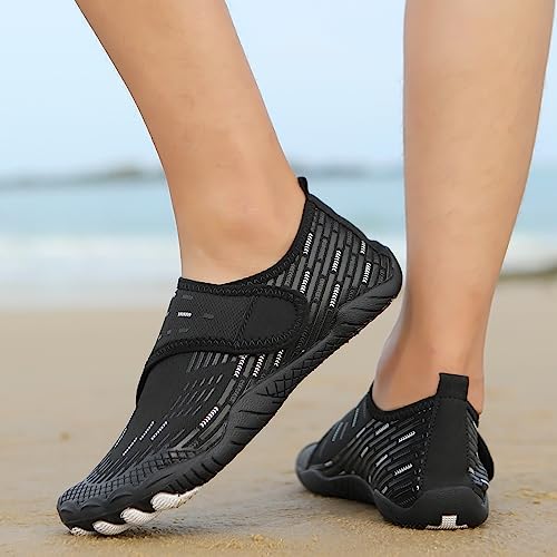 Water Shoes Mens Womens Quick-Dry Barefoot Swim Beach Pool Shoes Aqua Yoga Socks for Hiking Walking Diving Surf Outdoor Water Sports by BUWTDAY - Used condition - Image 2