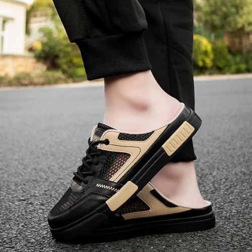 Men's Breathable Mesh Backless Sandals - Orthopedic Cushioned Slippers for Summer, Walking & Casual Wea4