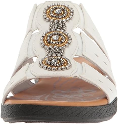 Easy Street Women's Nori Flat Sandal, White, 7.5 N US | Image 1