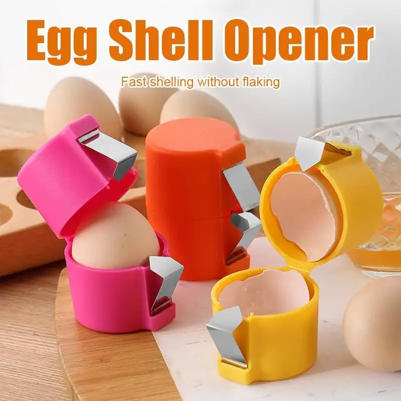 3PCS Egg Shell Opener, New Eggshell Cutter for Raw Eggs, Upgraded Egg Peeler Tool for Hard Boiled Eggs, Egg Shell Opener Topper Cutter, Egg Cracker Tool, Egg Opener Tool for Eggs (3pcs)