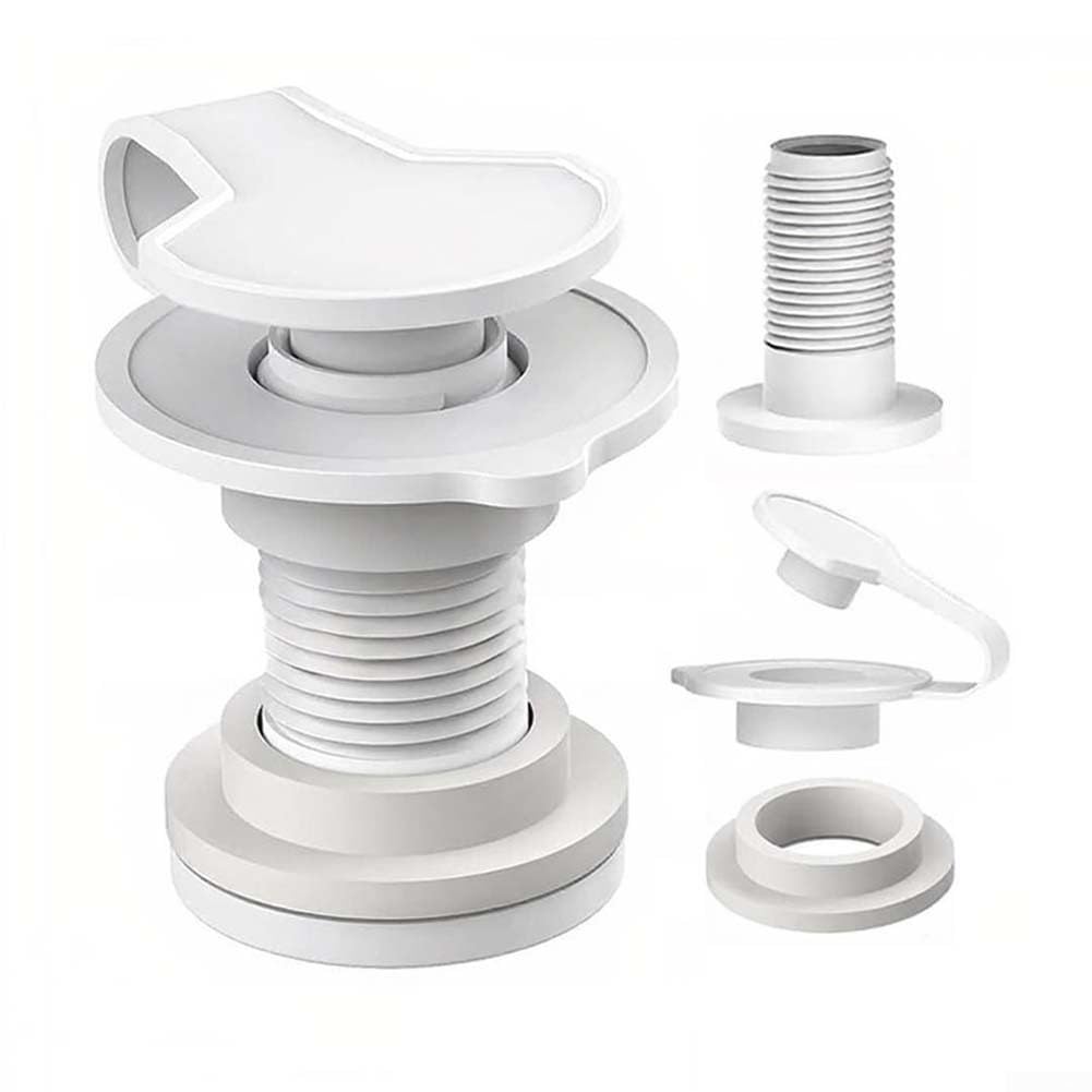 Threaded Cooler Drain Valve for Coleman and for igloo 50-165 Quart 1 or 1.5 Inch Replacement Part White Plastic Drain Adapter(1-inch)