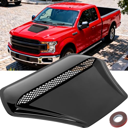 Image of DREAMOTOR Hood Scoops For Cars, Universal Hood Scoop Vents, Automotive Hood Scoops for Trucks Compatible with F150 F250 F350 Dodge Ram 1500 2500 Toyota Tundra GMC Sierra 1500 2500 Jeep Wrangler