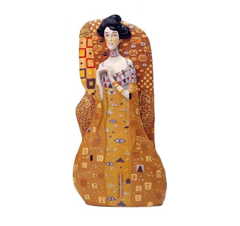 Figurine Adele Klimt DRW 25 cm en résine avec boîte, une idée cadeau idéale pour passionnés d'art