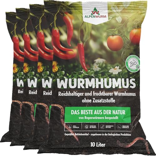 Alpenwurm Wurmhumus | 40 Liter | 3mm Siebung | natürlicher...