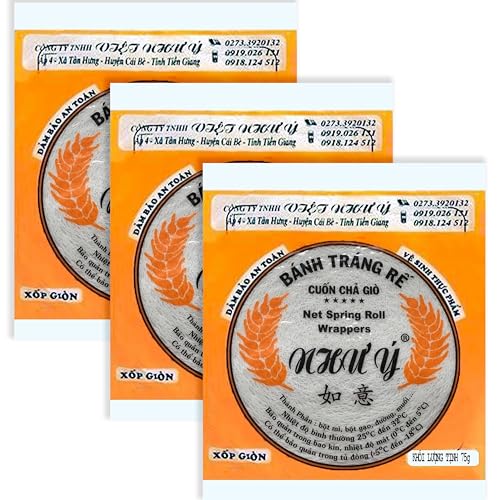 ネット様 揚げ春巻きの皮 (10枚入)100g、3袋・［並行輸入品］banh