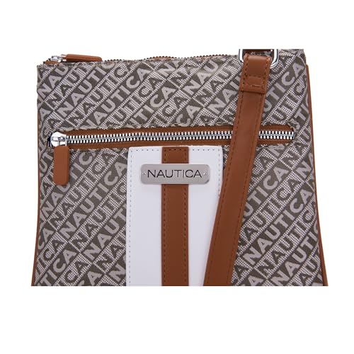 Image of Nautica Lakeside Signature Jaquard North South Crossbody Bag