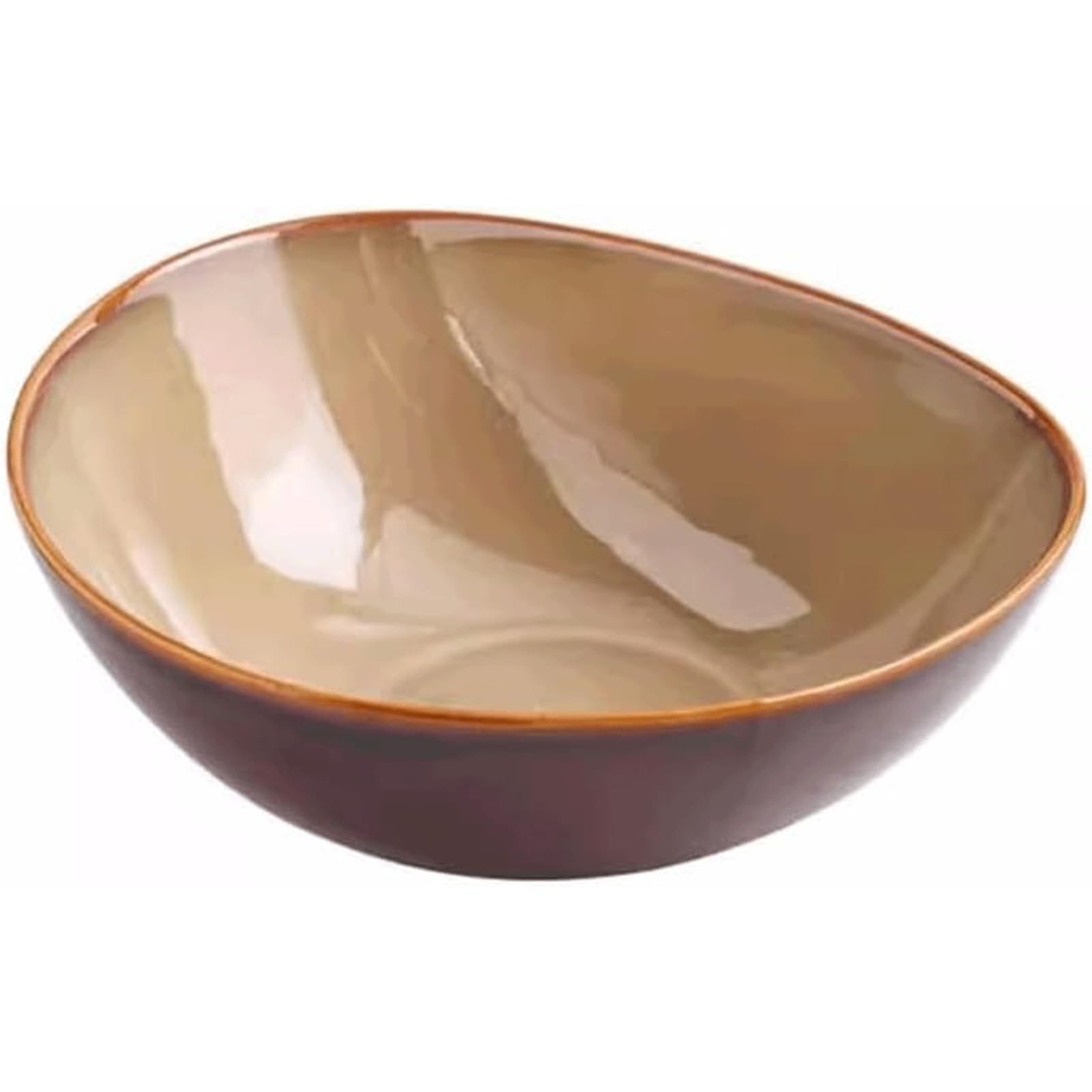 XDAWQP Creative Irregular Ramen Bowl Chinese Style Deep Bowl for Soup/Cereal/Pasta/Salad Large Capacity Vegetable Bowl