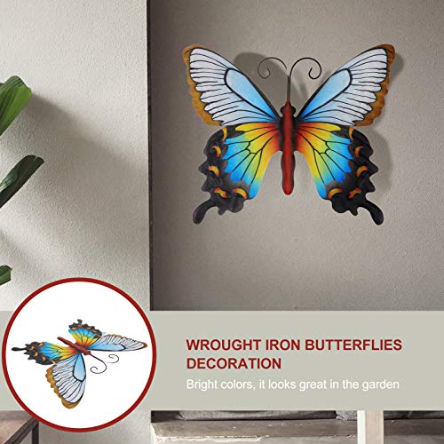 Cabilock Borboleta de Metal Arte Da Parede Escultura Pendurada para O Interior Da Parede De Inspiraç