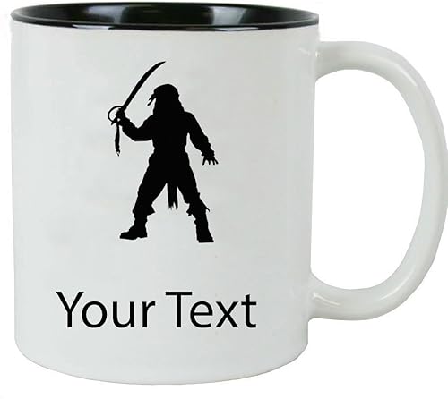 Personalizado pirata 11oz blanco taza de café de cerámica con caja de regalo de color blanco Personalizado pirata 11oz blanco taza de café de cerámica con caja de regalo de color blanco