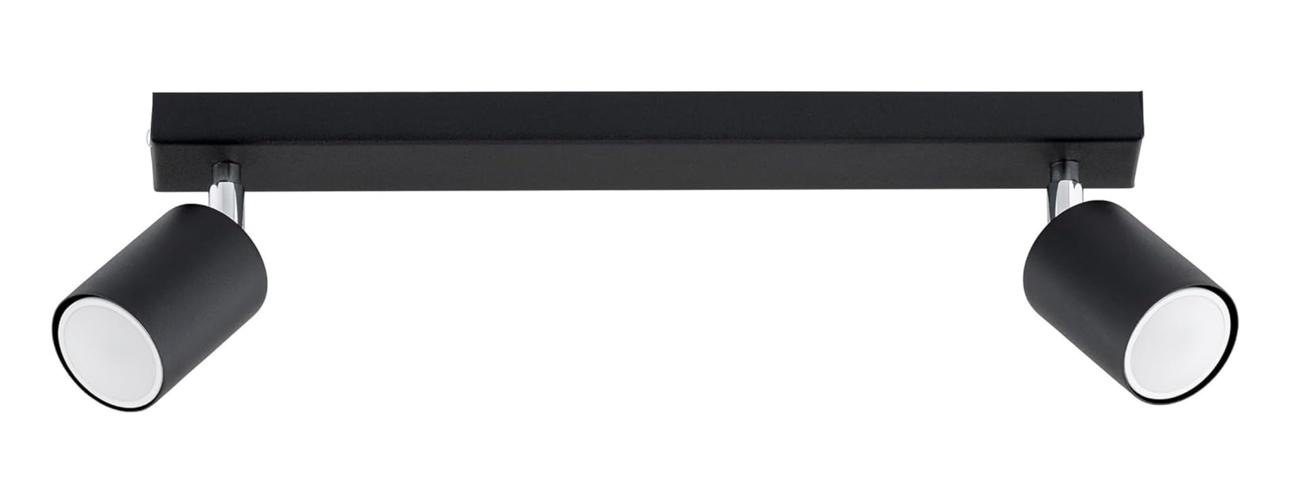 KAR LIGHTING Spotbalken 2-flammig Schwarz – schwenkbarer Deckenstrahler, Deckenlampe & LED Deckenleuchte aus Metall – GU10 Strahler für Küche, Wohnzimmer, Flur – modern & LED geeignet