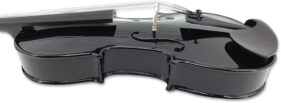 Viola 15 inch, 4 String Acoustic Viola with Spruce Top, Maple Back & Side, Ebony Fittings,Bow,Case for Students & Adults, Handmade