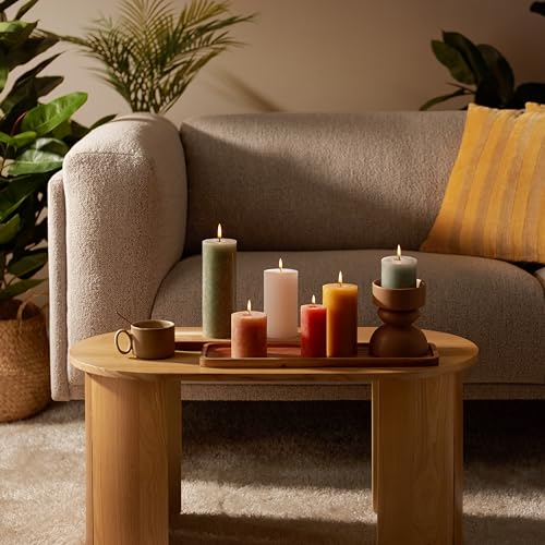 Bolsius Rustic Pillar Candles, Gift Set of 6, Retro, Decorative Household Candles, Length Burning Time, Unscented - Image 2