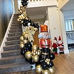 Black and Gold Balloons, 50PCS 12 Inch Black and Gold Confetti Balloon Party Decorations for Birthday,Graduation,New Years,Wedding,Engagement Party Decorations - Image 5