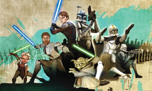 🔥 Crazy Deals RoomMates JL1216M Star Wars Clone Wars Spray and Stick Removable Wall Mural - 15 ft. x 9 ft.