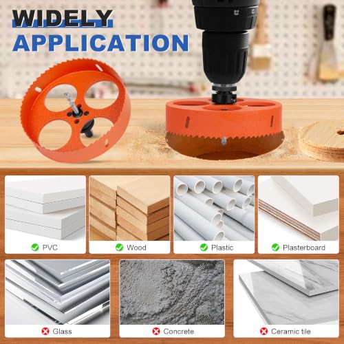 Image of ELECFUN 6 Inch - 152mm Hole Saw Cutter with Pilot Drill Bit