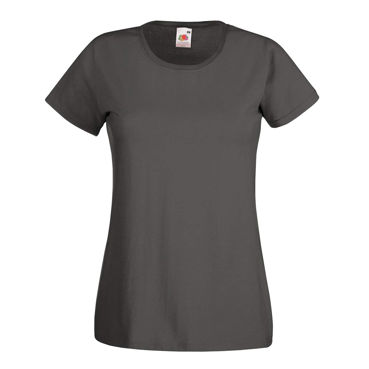 Fruit of the Loom women's value weight t-shirt, lady-fit - Grey - Large