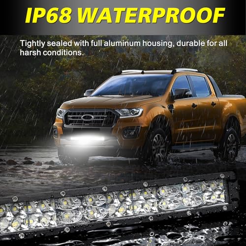 Image of 22 Inch Slim LED Light Bar 180W Slim Dual Row Light Bar for Trucks | Spot Flood Combo Beam, 1.6 inch Slim Single Row Structure