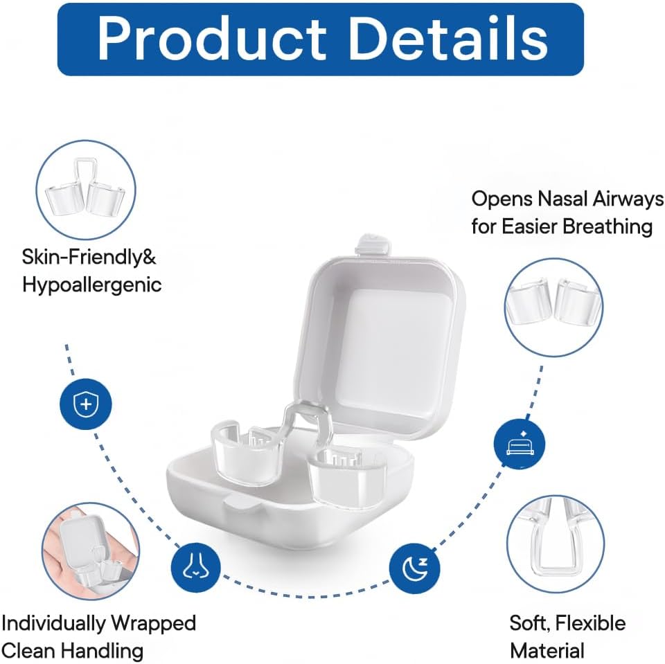 Anti Snoring Devices, Adjustable Snore Stopper for Men and Women, 3-Gear Fit for Personalized Comfort, Individually Packaged & Reusable – 4 Pack