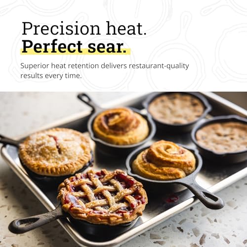 Image of Lodge Seasoned Cast Iron Skillet - PFAS-Free, Non-Toxic Cookware - Use with an Oven, Stove, Grill, or Campfire - Naturally Non-Stick & Oven Safe - 3.5 Inches