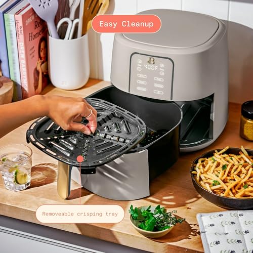 6 Quart Digital Air Fryer, Large Touch Screen Air Fryer with Programmable Time & Temperature Control, 4-in-1 Roast Reheat Dehydrate, Nonstick Design (Porcini Taupe) - Image 6