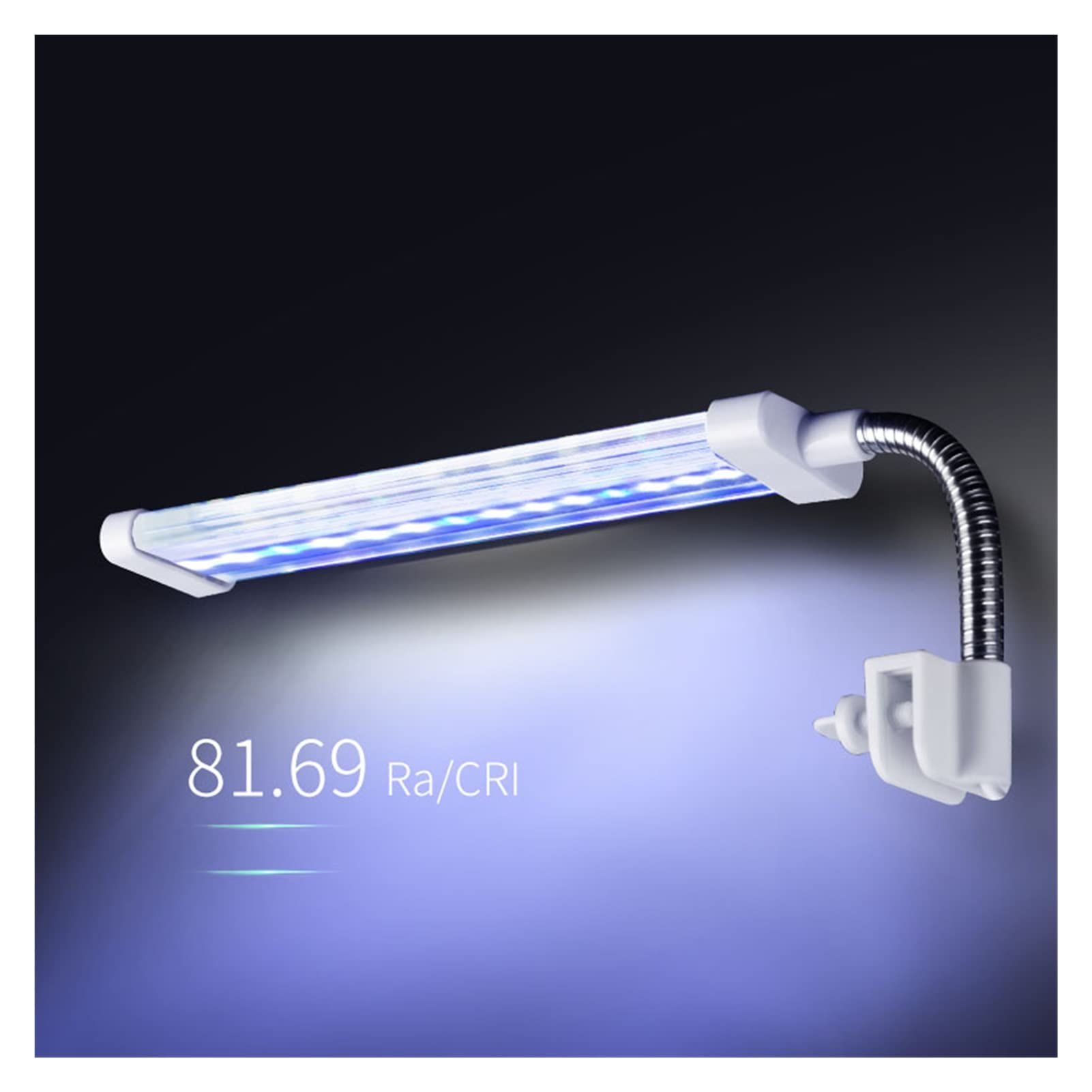 16 cm 23 cm 31 cm Acuario Cristal Iluminación LED Lámpara de Tanque de Peces LED Blancos y Azules Lámpara con Clip Impermeable Brazo Flexible (Color : ZY-10T)