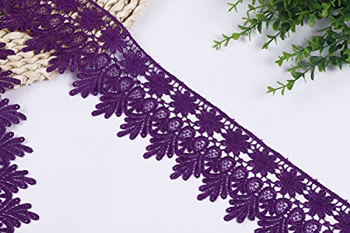 Dentelle violette 7,6 cm YYCRAFT pour customiser sans couture