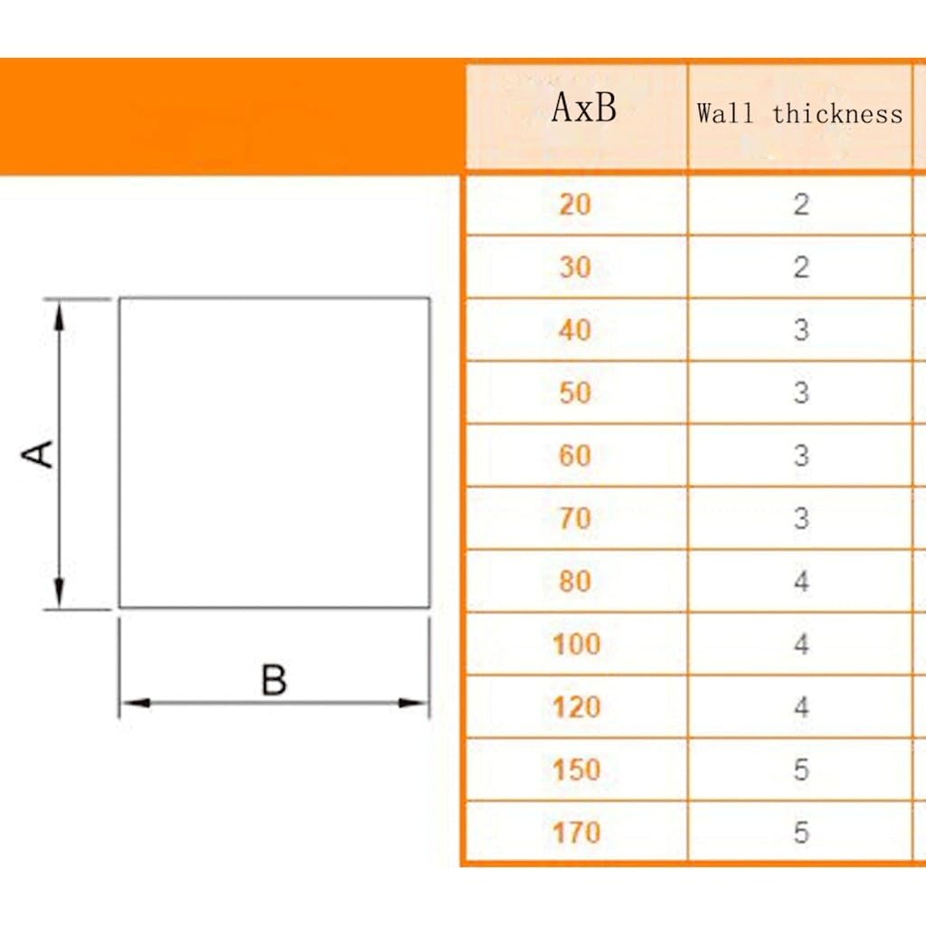 Kwadratowa rura akrylowa do projektów DIY i hydraulicznych w kilku rozmiarach (150 x 5 x 108 mm) (60 x 3 x 205 mm)