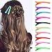 fani 30 Pcs Hair Clips Duck Teeth Bows Multi-Color Plastic Barrettes Professional Non-Slip Design Crocodile Hair Clips for Women,Girls