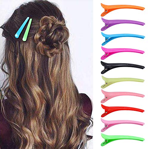 fani Hair Clips Duck Teeth Bows Multi-Color Plastic Barrettes Professional Non-Slip Design Crocodile Hair Clips for Women,Girls