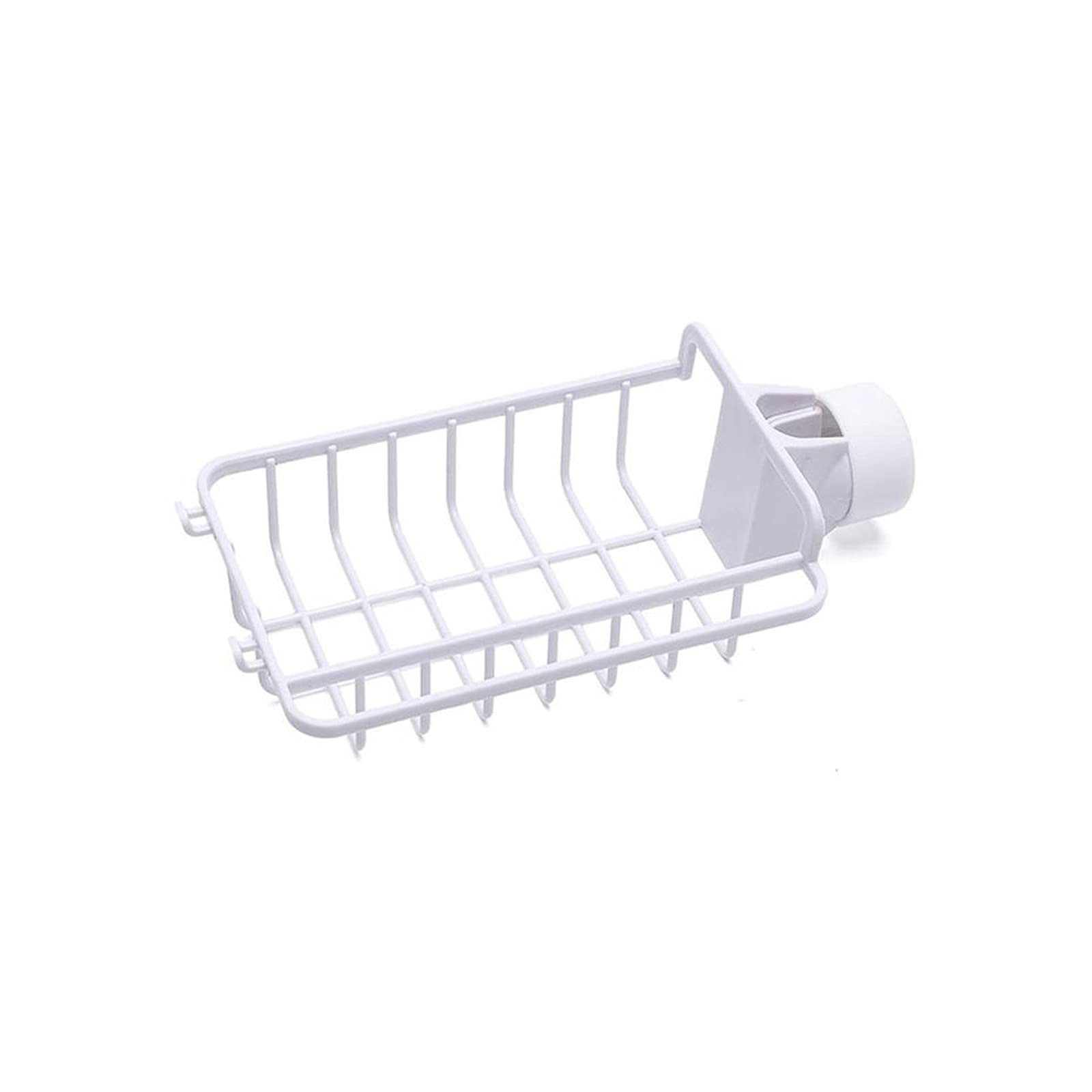 Soap Holder, Multicolor Sink Drain Rack, Faucet Hook, Soap Basket Bath Organizer(White)