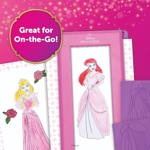Image of Fashion Plates Disney Princess - Mix-and-Match Drawing Kit, Arts and Crafts, Coloring, Art Supplies, Craft Supplies, Stencils, Crayons Included, Create Your Own Designs, Ages 6+