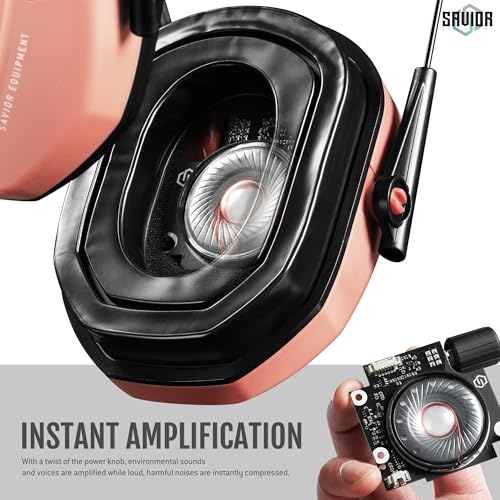 Image of Savior Equipment Apollo Electronic Earmuffs For Shooting w /Gel Ear Pads, 24dB NRR, Noise Cancelling Ear Protection Headset