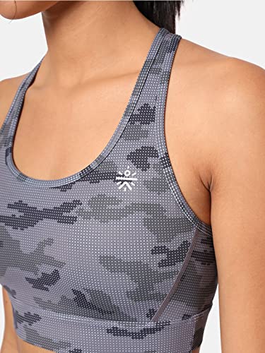 Image of Medium Support Sports Bra for Women | Crossback Design | Removable Padding Grey