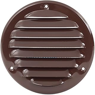 Ø 125 mm brązowa kratka wentylacyjna kratka zamykająca ochrona przed owadami powietrze wylotowe okrągła metalowa kratka, wymiary zewnętrzne: 160 mm