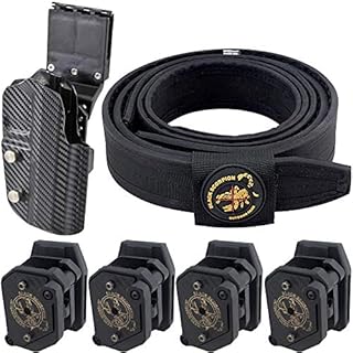 Black Scorpion Outdoor Gear Pro Competition Rig | 1x Pro Comp Holster 1x Pro HD Belt 4X Ambi Single/Double Stack Mag Carriers | 3Gun IPSC USPSA (X Large (36'' - 40''), Sig P320 X5, X5 Legion)