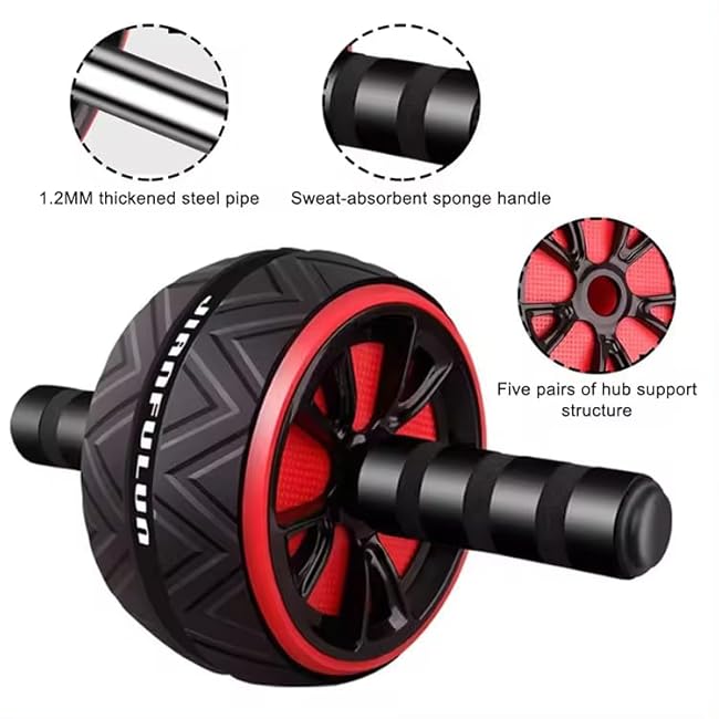 Ab Roller Wheel for Core & Abdominal Workout ¨C Fitness Equipment for Men & Women, Home Gym Exercise Wheel with Knee Pad ¨C Strength Training Gear for Abs & Core