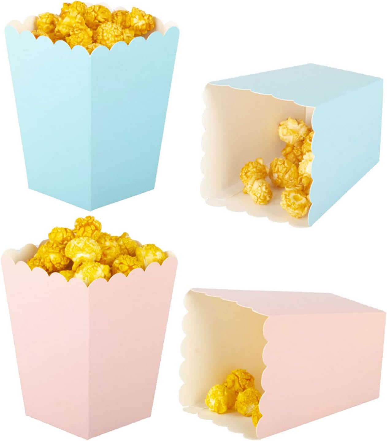 We MomentGender Reveal Party Event Pink and Blue Mini Popcorn Boxes,Pack of 36