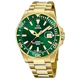 JAGUAR Reloj Modelo J877/2 de la colección Executive, Caja de 43,5 mm Verde con Correa de Acero Chapado para Caballero