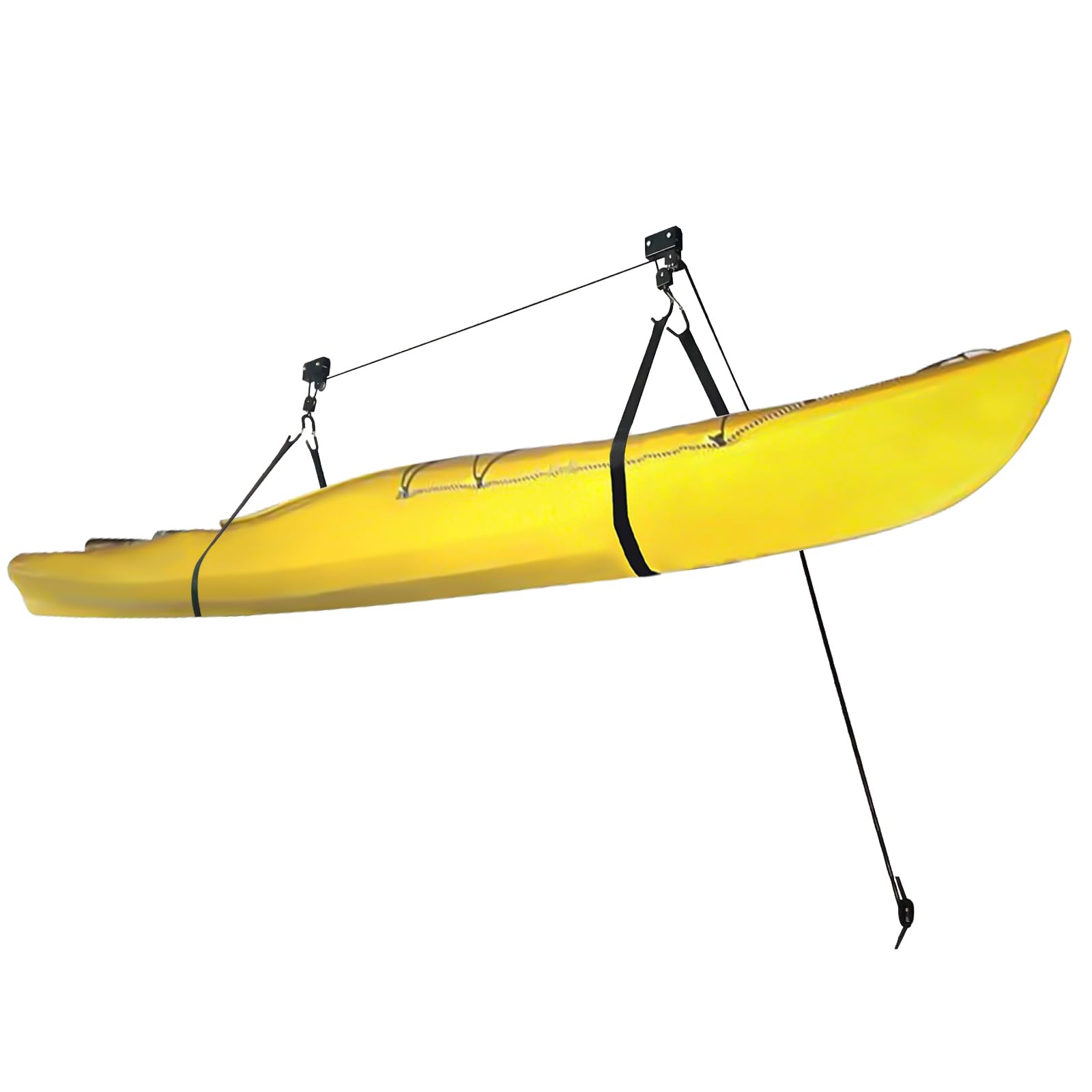 Funda para kayak – Sistema de polea de 57 kg de capacidad, elevador de bicicleta con gancho y polea, para canoas, bicicletas, escaleras y más, organizador interior
