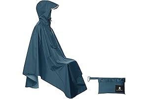 SaphiRose Lightweight Cycling Rain Poncho- Keep Dry and Safe During Rides